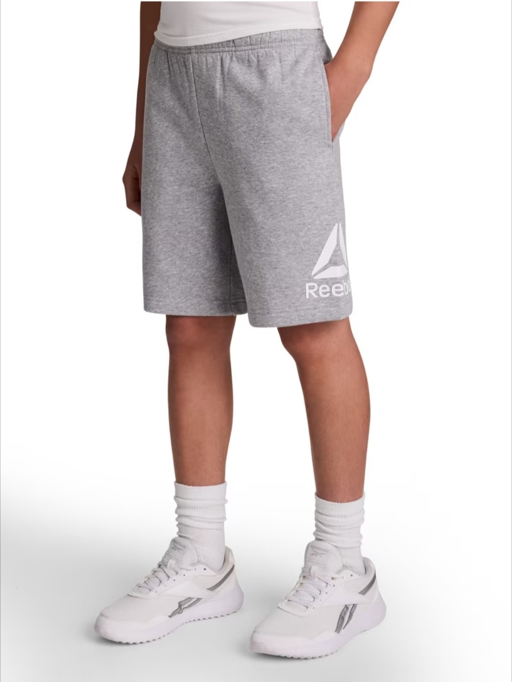 Reebok Boy’s Athletic Game Day Gray Fleece Shorts W/ Pockets Size XXL (18) NWT